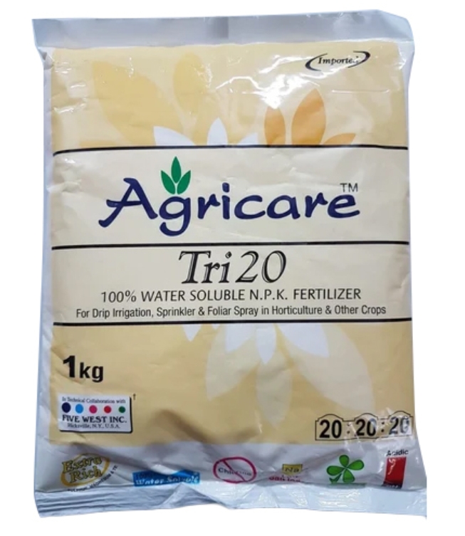 Aricare Tri 20 - 100% Water Soluble NPK Fertilizer