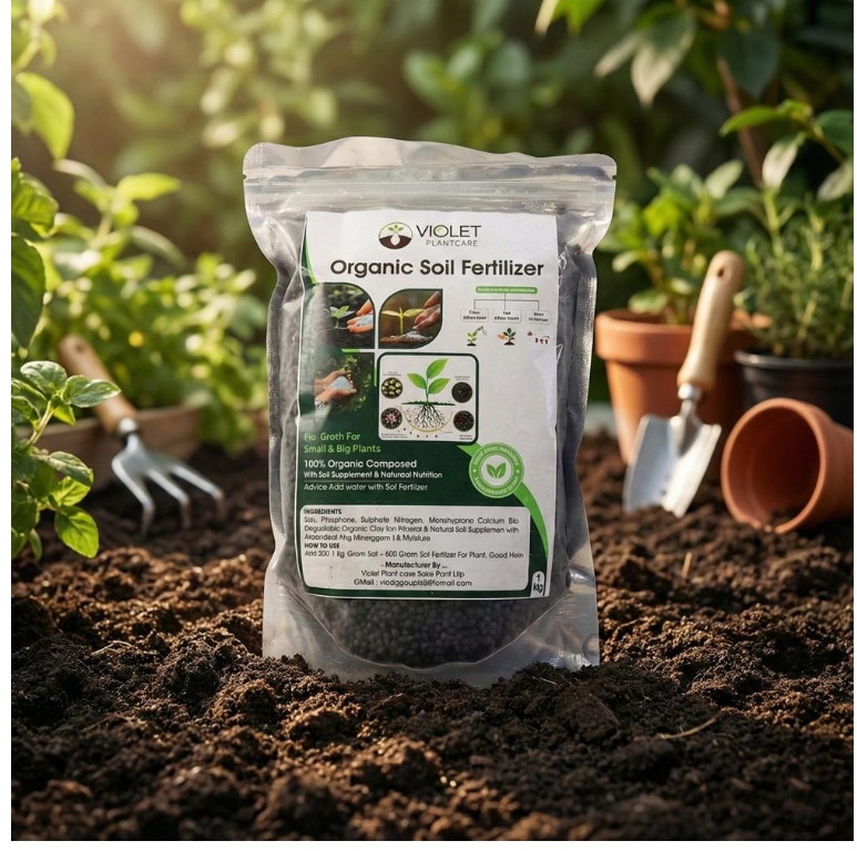 Black Organic Soil Fertilizer for Home Gardening
